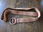 Mooie gevlochten riem - gesp hout - bruin, Kleding | Dames, Verzenden, Zo goed als nieuw, Bruin, Tailleriem
