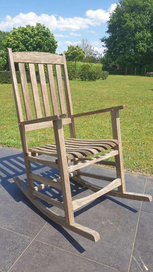 Schommelstoel in teak, perfekte staat, Tuin en Terras, Tuinstoelen, Nieuw, Teakhout, Ophalen of Verzenden
