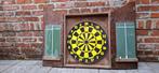 Vintage dartbord met kast, Sport en Fitness, Darts, Ophalen of Verzenden, Gebruikt, Dartbord, Soft tip