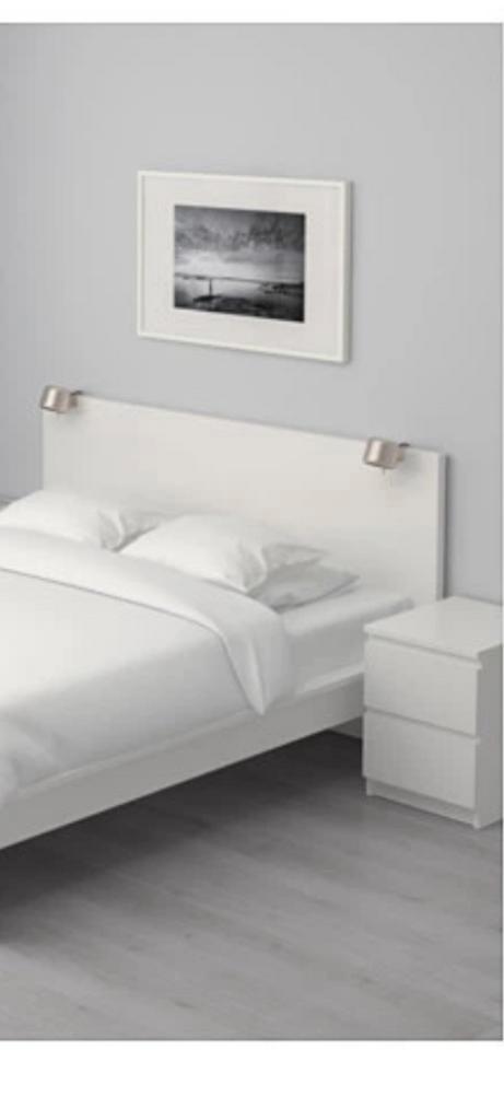Ikea Malm bedragen 160x200 incl 2 nachtkastjes., Huis en Inrichting, Slaapkamer | Bedden, Gebruikt, Tweepersoons, 160 cm, 200 cm