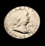 * 1961  - USA  - Half Dollar Franklin - ZILVER**    Error *, Zilver, Losse munt, Verzenden, Noord-Amerika