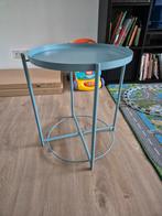 IKEA Gladom Salontafel met dienblad, zwart, 45x53 cm, Minder dan 55 cm, Metaal of Aluminium, Rond, Zo goed als nieuw