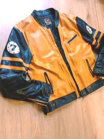 Supergaaf apart vintage leren biker jack! beschikbaar voor biedingen