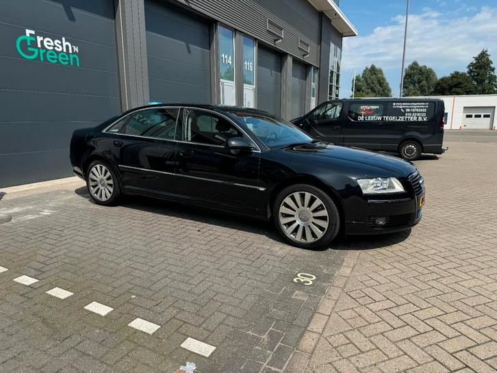 Audi A8 4.2 TDI Quattro 240KW Lang AUT 2005 Zwart youngtimer, Auto's, Audi, A8, 4x4, Airbags, Airconditioning, Alarm, Bochtverlichting