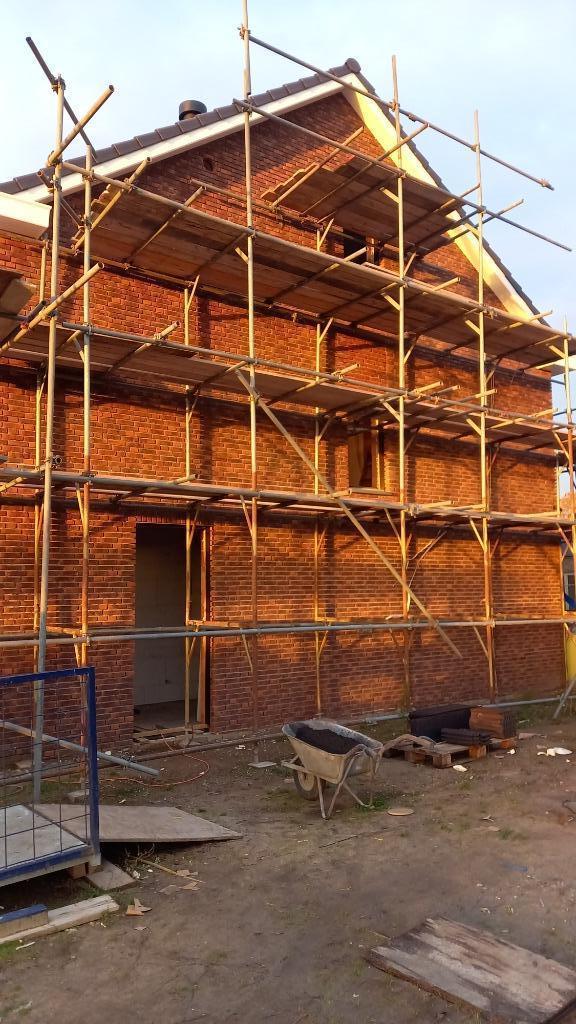 Steiger, Doe-het-zelf en Verbouw, Steigers, Gebruikt, Gevelsteiger, 5 meter of hoger, Ophalen