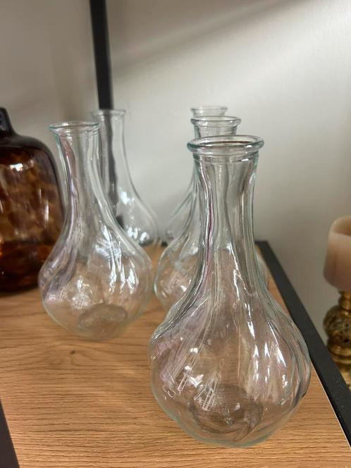 5 vaasjes glas bruiloft decoratie, Huis en Inrichting, Woonaccessoires | Vazen, Nieuw, Overige kleuren, Minder dan 50 cm, Glas