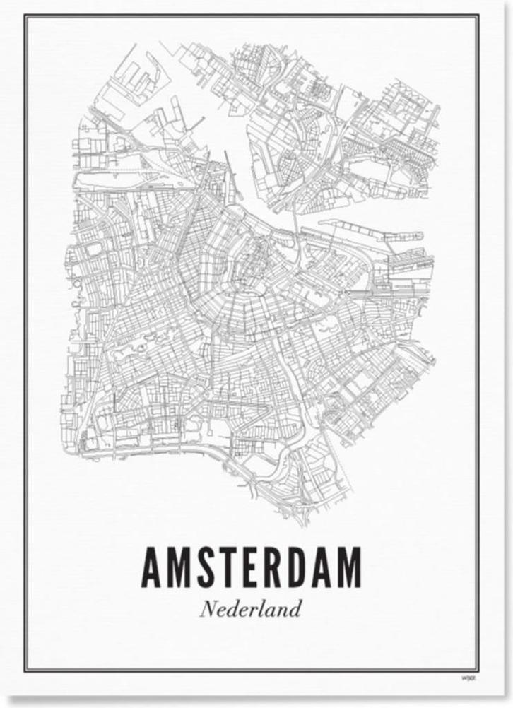 WIJCK poster Amsterdam 50x70 cm, Huis en Inrichting, Woonaccessoires | Wanddecoraties, Nieuw, Ophalen of Verzenden