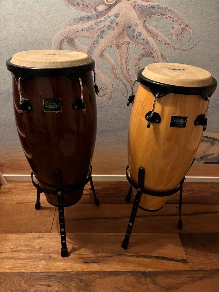 Schalloch Conga Set met Onderstel, Muziek en Instrumenten, Percussie, Gebruikt, Trommel, Ophalen