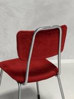 Gispen eettafelstoel vintage design eetkamerstoel donkerrood, Gebruikt, NL, Vintage, Ophalen of Verzenden