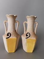 Retro vintage keramiek/porselein set vaasjes mid century des, Verzenden