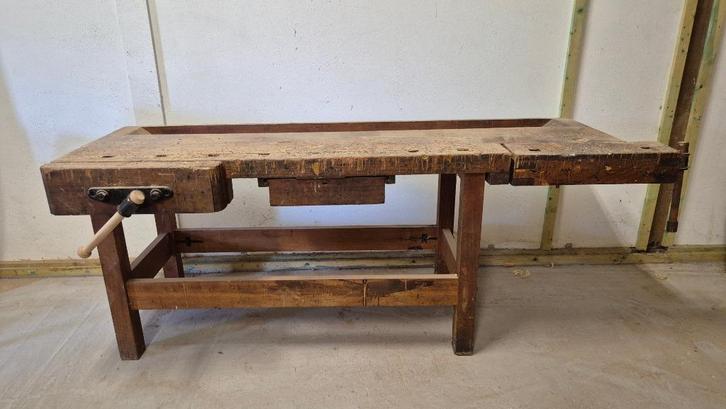 zware stevige werkbank, Doe-het-zelf en Verbouw, Werkbanken, Gebruikt, 170 cm of meer, Bankschroef, Ophalen