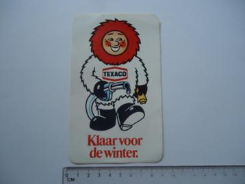 sticker oud Texaco oil auto motor klaar voor de winter onder beschikbaar voor biedingen