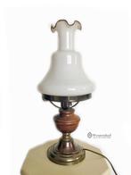 Brocante olielamp / tafellamp / elektrische olie lamp, Huis en Inrichting, Lampen | Tafellampen, Ophalen of Verzenden, Gebruikt