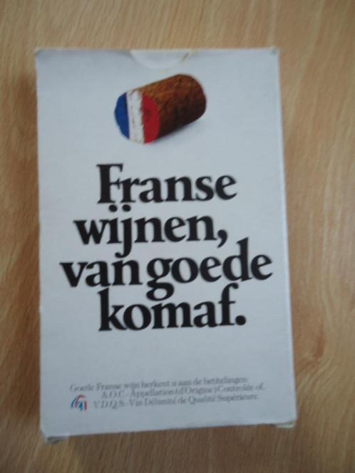 Wijn kwartetspel, Franse wijnen, van goede komaf. 9x4 kaart, Verzamelen, Speelkaarten, Jokers en Kwartetten, Zo goed als nieuw