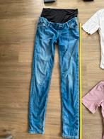 Blauwe zwangerschapsspijkerbroek maat 27 van Queen Mum, Blauw, Ophalen of Verzenden, Maat 36 (S), Gedragen