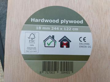 Hardhout multiplex 18 mm 122 x 54 cm beschikbaar voor biedingen