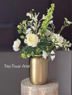 Zijden boeket wit inclusief vaas Nieuw, Huis en Inrichting, Binnen, Triesflowerartist@outlook.com, Verzenden, Nieuw