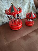 Houten Kerstcarrousels - Set van 2, Diversen, Kerst, Ophalen, Zo goed als nieuw
