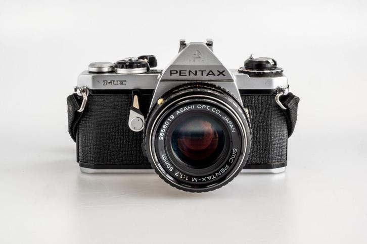 Pentax ME, inclusief 50mm f/1.7 lens, met film getest., Audio, Tv en Foto, Fotocamera's Analoog, Refurbished, Spiegelreflex, Pentax