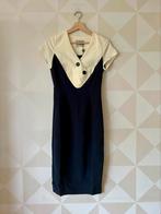 Collectif Jenna jurk kokerjurk donkerblauw creme XS/34, Kleding | Dames, Jurken, Collectif, Blauw, Nieuw, Ophalen of Verzenden