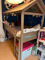 Halfhoogslaper met Dakje - Huisbed 90x200, Kinderen en Baby's, Kinderkamer | Bedden, Ophalen, 85 tot 100 cm, Zo goed als nieuw