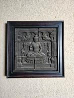Buddha Borobudur reliëf in houten lijst 26 x 26 cm, Ophalen