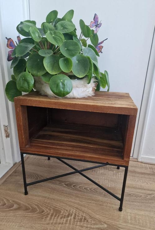 Houten kastje/tafeltje, Huis en Inrichting, Tafels | Bijzettafels, Gebruikt, Rechthoekig, 45 tot 60 cm, Minder dan 55 cm, Hout