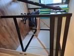 Ikea zwarte tweepersoons hoogslaper incl matras en bureau, Ophalen, Gebruikt, Hoogslaper, Tweepersoons