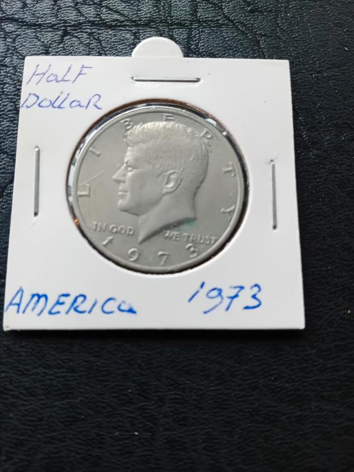 1973 Amerikaanse halve dollar in mooie staat, Postzegels en Munten, Munten | Amerika, Losse munt, Noord-Amerika, Ophalen of Verzenden