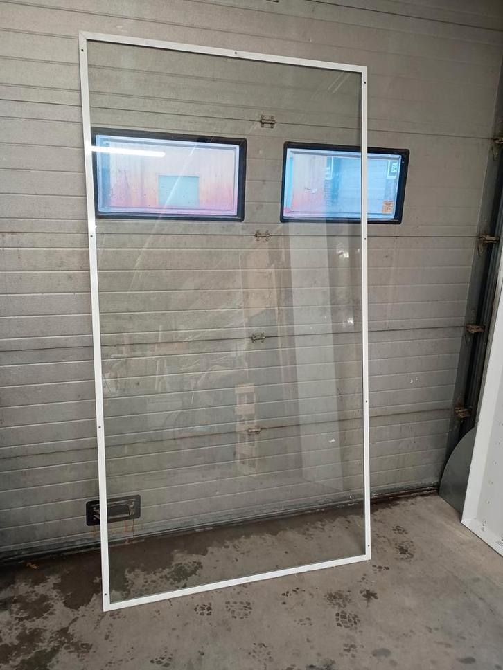 2 Grote voorzetramen 126,5x234 cm, Doe-het-zelf en Verbouw, Glas en Ramen, Gebruikt, Glasplaat, 160 cm of meer, 160 cm of meer