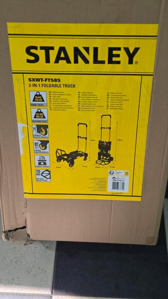 Stanley Multifunctionele Steekwagen/Kar - Nieuw!, Doe-het-zelf en Verbouw, Transportwagens, Overige typen, Ophalen of Verzenden