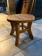 Houten Tafeltje/Krukje, Huis en Inrichting, Stoelen, Ophalen, Gebruikt, Bruin, Hout