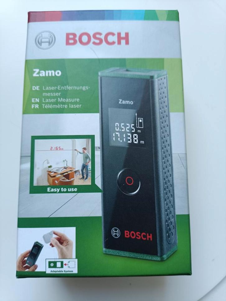 Bosch Zamo (Basic) laserafstandsmeter, Doe-het-zelf en Verbouw, Meetapparatuur, Zo goed als nieuw, Afstand, Ophalen of Verzenden