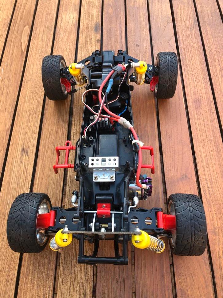 Tamiya Hotshot / Boomerang / Supershot, Hobby en Vrije tijd, Modelbouw | Radiografisch | Auto's, Gebruikt, Auto offroad, Elektro