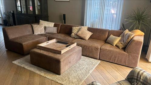 XXL loungebank l’ancora nubuck, Huis en Inrichting, Banken | Complete zithoeken, Zo goed als nieuw, Leer, Ophalen