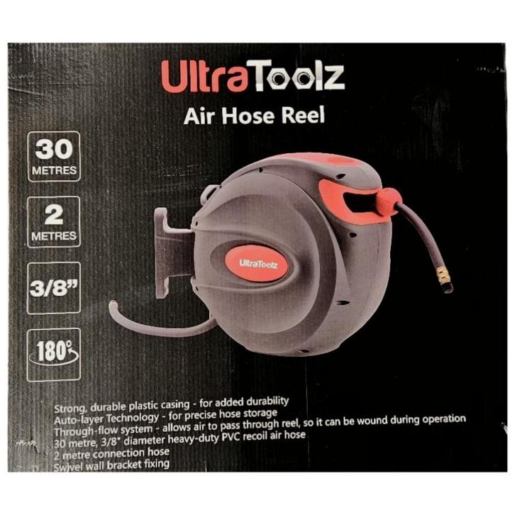 UltraToolz Luchtslang op haspel – 30 meter, Doe-het-zelf en Verbouw, Compressors, Nieuw, Ophalen