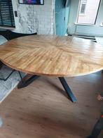 Ronde eettafel 2meter doorsnede, Ophalen, Rond, Zo goed als nieuw, 100 tot 150 cm