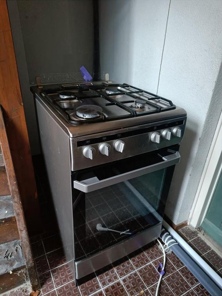 Gratis Inventum Gasfornuis met Elektrische Oven, Witgoed en Apparatuur, Fornuizen, Gebruikt, Vrijstaand, Gas, 4 kookzones, 85 tot 90 cm