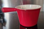 Mooie Le Creuset saus- of fonduepan, Ophalen of Verzenden, Gebruikt, Gietijzer, Koekenpan of Braadpan