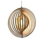 Hanglamp Ring Hout Ø60cm, Huis en Inrichting, Lampen | Hanglampen, Nieuw, Ophalen of Verzenden, Ringen, 75 cm of meer