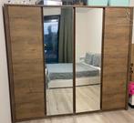 Kledingkast met 2 Spiegels - Brown Wardrobe with 2 Mirrors, Ophalen, Zo goed als nieuw, 50 tot 75 cm, 200 cm of meer