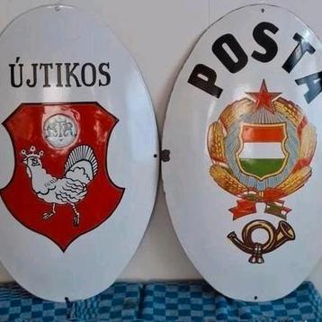 Emaille borden beschikbaar voor biedingen