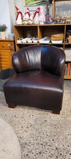 Vintage leren fauteuil - heerlijk zitcomfort!, Huis en Inrichting, Banken | Sofa's en Chaises Longues, Ophalen, Gebruikt, Eenpersoons