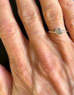 Zilveren ring met aquamarijn 16,5 mm, Sieraden, Tassen en Uiterlijk, Ringen, Verzenden, Met edelsteen, Dame, Zilver