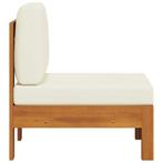 Tuinbank met crèmewitte kussens acaciahout -nieuw in doos-, Tuin en Terras, ., Nieuw, Ophalen of Verzenden, .