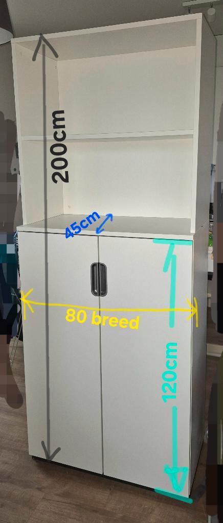 2x IKEA Galant kast 120 x 80cm + 80x80 cm opbouw, Huis en Inrichting, Kasten | Roldeurkasten en Archiefkasten, Zo goed als nieuw