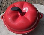 Vintage BERNDES gietijzer pan rood in vorm tomaat (G290), Huis en Inrichting, Keuken | Potten en Pannen, Kookpan of Snelkookpan