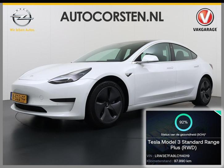 Tesla Model 3 RWD Plus 325PK S.O.H. 92% AutoPilot Leder Pano, Auto's, Tesla, Bedrijf, Te koop, Model 3, ABS, Achteruitrijcamera