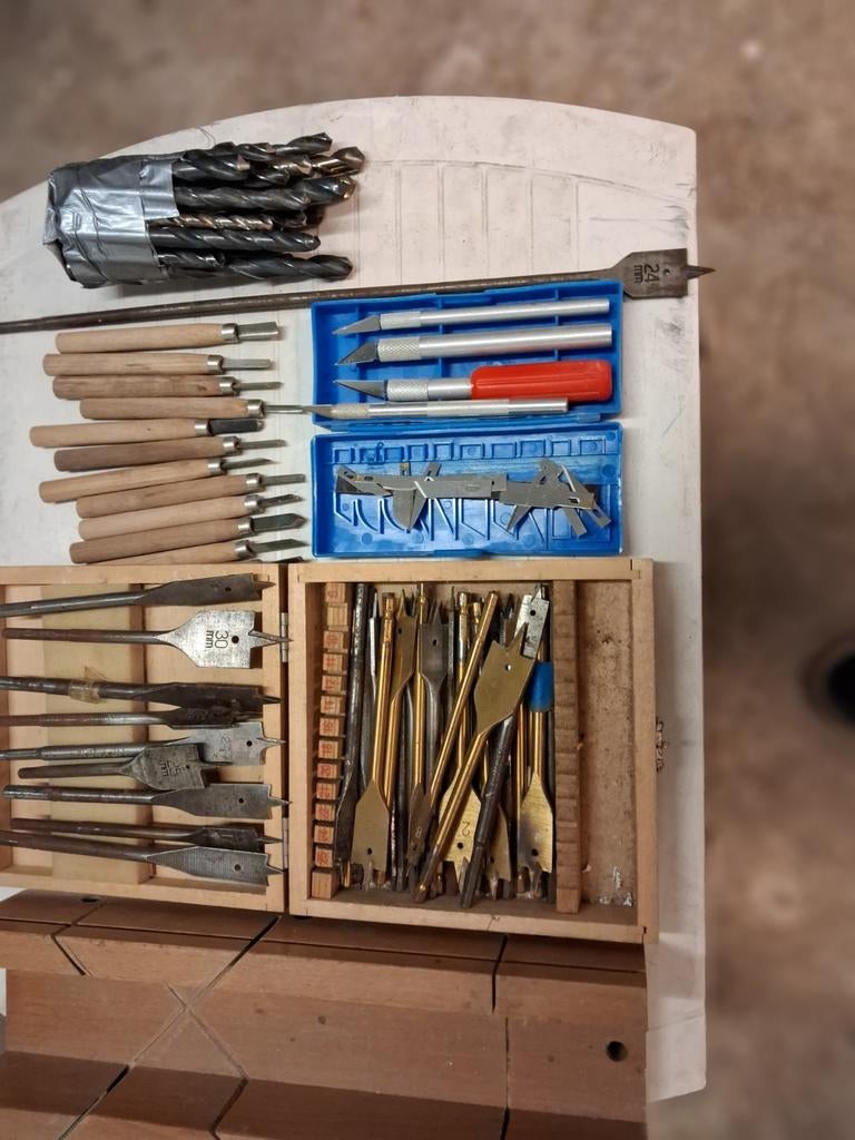 Gereedschap set: Boren, beitels, messen en meer, Ophalen of Verzenden, Gebruikt