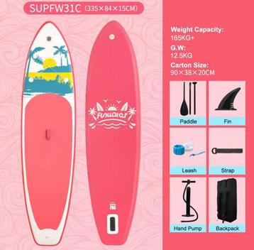 NIEUW! Opblaasbare Funwater sup 165 kg incl. accessoires set beschikbaar voor biedingen